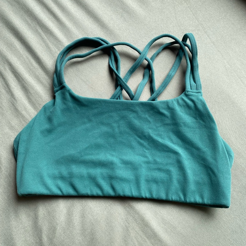 Green Athleta sports bra